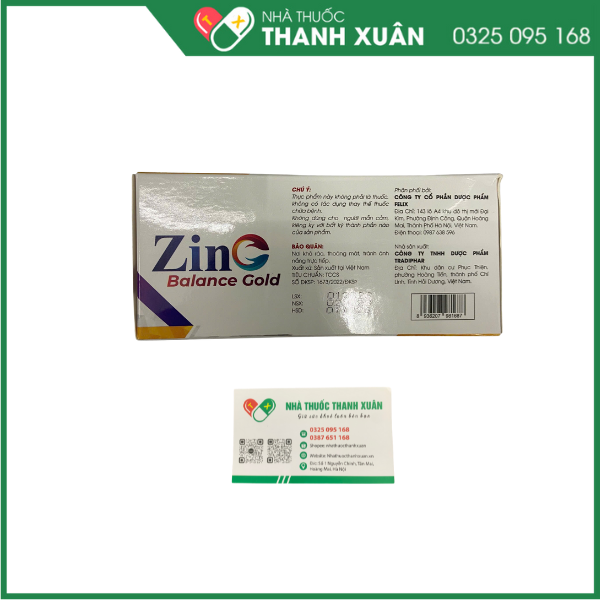 ZinC Balance Gold bổ sung kẽm, tăng cường sức đề kháng